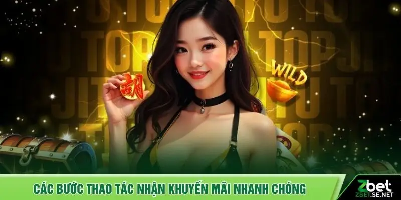 Các bước thao tác nhận khuyến mãi nhanh chóng